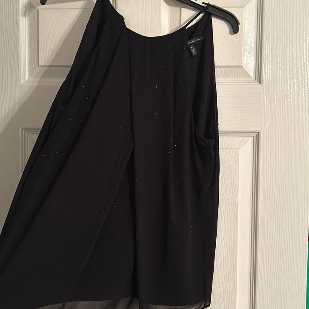 Black sparkling top